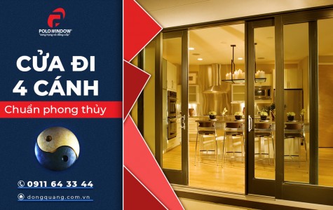 KÍCH THƯỚC CỬA ĐI 4 CÁNH MẶT TIỀN CHUẨN PHONG THỦY