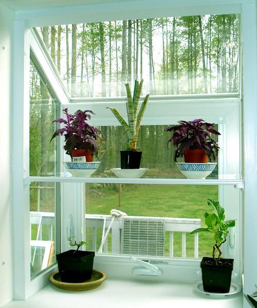 Cửa sổ kết hợp kệ mở tiết kiệm không gian cho nhà nhỏ